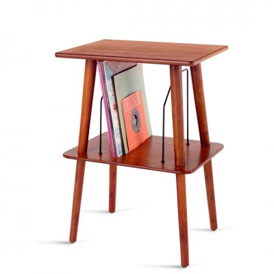 Suporte Crosley Manchester Paprika – Móvel de Madeira Vintage para Gira-Discos e Vinis