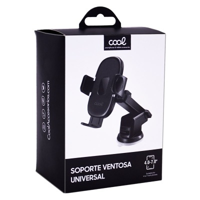 Suporte Universal para Carro COOL Ventosa One Click Preto Suporte Universal para Carro COOL Ventosa One Click Preto