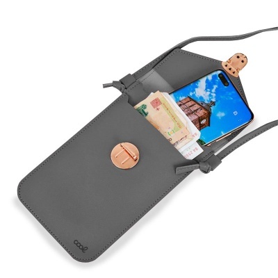 COOL | Bolsa Universal Bolsa Básica Até 6,7 pol em Cinza Escuro