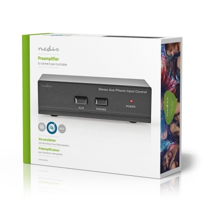 Pré-amplificador | Entrada de conexão: 2x (2x RCA) | Saída de conexão: 1x (2x RCA) | 2 canais | AUX / Phono / Turntable | Manual | Preto