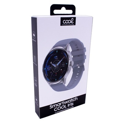 Smartwatch COOL Iris Silicone Cinza (AMOLED, Chamadas, Esporte, Saúde)
