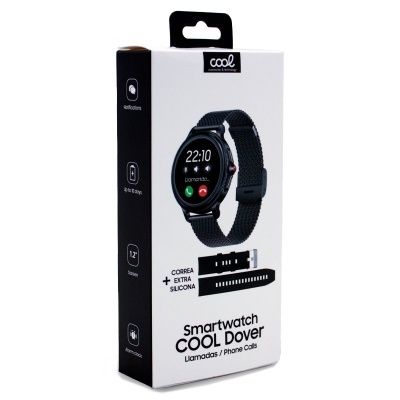 Cool |  Smartwatch COOL Dover Preto (Chamadas, Desporto, Sono, Câmera)