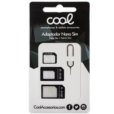 Cool | Adaptador COOL (2 em 1) Nano Sim Micro Sim / Conversão SIM