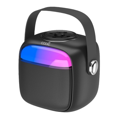 Cool |Coluna de música universal Bluetooth 6W COOL Mini Karaoke + Microfone Preto