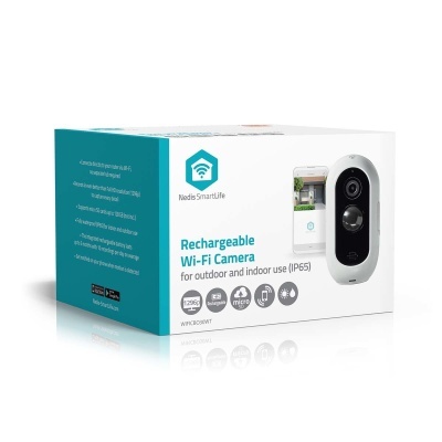 Nedis | Câmara de exterior SmartLife | Wi-Fi | Full HD 1080p | IP65 | Com sensor de movimento | Visão nocturna | Branco