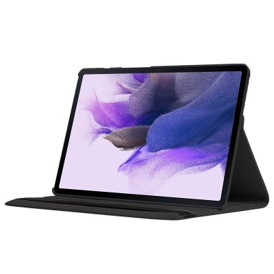 Cool | Capa para Samsung Galaxy Tab S7 FE em couro sintético liso preto 12,4 polegadas