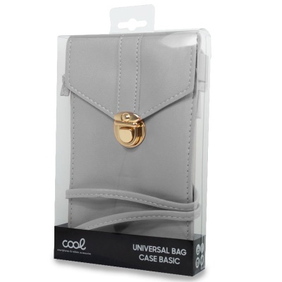 COOL | Bolsa Universal Bolsa Básica Até 6,7 pol em Cinza Claro