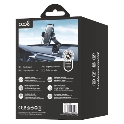 Suporte Universal para Carro COOL Ventosa One Click Preto Suporte Universal para Carro COOL Ventosa One Click Preto