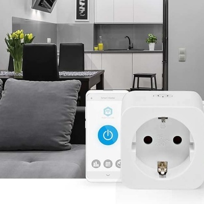 Nedis | 3 x Tomadas Inteligentes SmartLife  SmartLife | Wi-Fi | Power meter | 3680 W | Type F (CEE 7/3) | 0 - 55 °C | Android™ / IOS | Branco