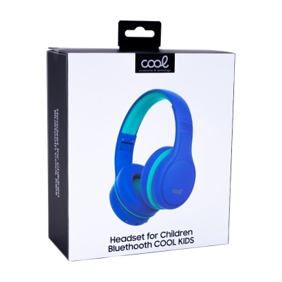 Cool | Auscultadores Estéreo Bluetooth Infantis Kids Azul (Volume Máximo Limitado)