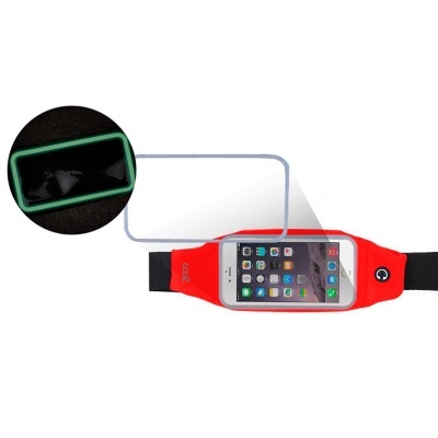 Cool | Bolsa de cintura COOL com capa de neopreno universal (5,5 - 6,7 pol.) Vermelho