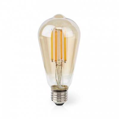 Nedis | Lâmpada de filamento LED SmartLife | Wi-Fi | E27 | 806lm | 7W | Branco Quente | 1800 - 3000K | Vidro | Android™/IOS | ST64 Nedis | Lâmpada de filamento LED SmartLife | Wi-Fi | E27 | 806lm | 7W | Branco Quente | 1800 - 3000K | Vidro | Android™/IOS | ST64