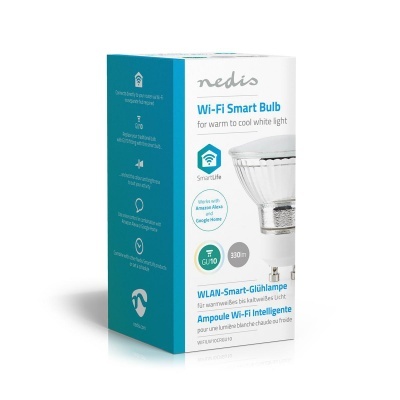 Nedis | Lâmpada LED SmartLife | Wi-Fi | GU10 | 400 lm | 5W | Branco Quente / Branco Frio | 2700 - 6500 K | A+ | Android ™ e iOS | Diâmetro: 50 mm | PAR16 Nedis | Lâmpada LED SmartLife | Wi-Fi | GU10 | 400 lm | 5W | Branco Quente / Branco Frio | 2700 - 6500 K | A+ | Android ™ e iOS | Diâmetro: 50 mm | PAR16