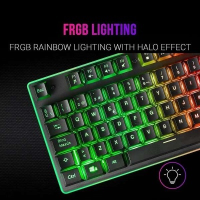 Teclado Mars Gaming MK220 - Tecnologia H-MECH - Iluminação FRGB Rainbow