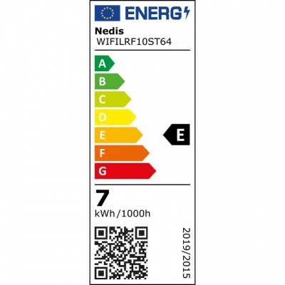 Nedis | Lâmpada de filamento LED SmartLife | Wi-Fi | E27 | 806lm | 7W | Branco Quente | 1800 - 3000K | Vidro | Android™/IOS | ST64 Nedis | Lâmpada de filamento LED SmartLife | Wi-Fi | E27 | 806lm | 7W | Branco Quente | 1800 - 3000K | Vidro | Android™/IOS | ST64