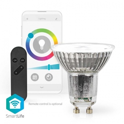 Nedis | Lâmpada LED colorida SmartLife | Wi-Fi | GU10 | 345lm | 4,9W | RGB / Branco Quente a Frio | 2700 - 6500K | Android™/IOS | PAR16