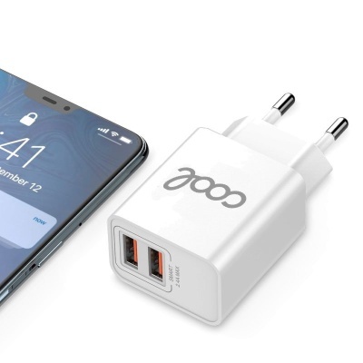 Cool | Carregador de corrente para iPhone COOL 2 x USB + Cabo Lightning 1,2m (2,4 Amp)