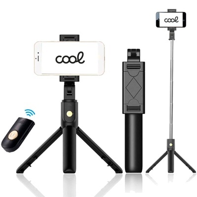 Cool | Suporte tripé extensível universal COOL + controlo remoto para selfie Bluetooth
