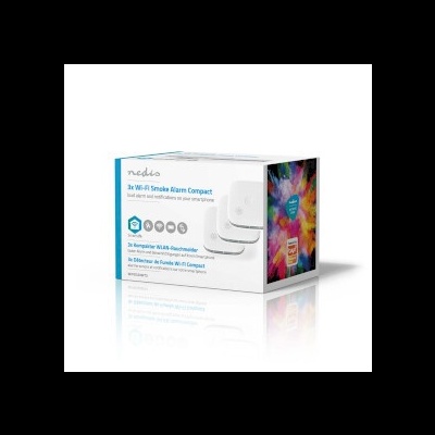 Nedis | Detector de Fumo |Wi-Fi | Alimentado por baterias | Pack 3 x sensores