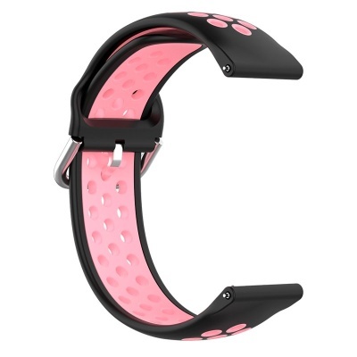 Cool | Pulseira Universal 20mm Amazfit Bip/GTS/Bip Lite/Huawei/Samsung/COOL Oslo Rubber Preto/Rosa