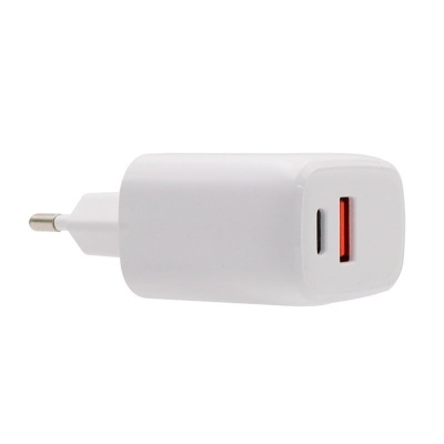 Cool | Carregador rápido universal (PD) Dual Type-C/USB COOL Network Charger (20 W) Branco