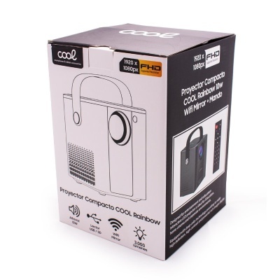 Cool | Projetor compacto Alto-falante integrado + HDMI/SD/USB + Espelho Wifi COOL Rainbow 3000 Lumens Branco