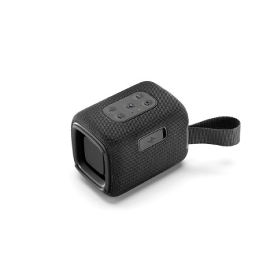 Coluna portátil preta com alça