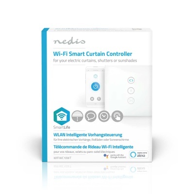 Nedis | Interruptor de Parede Inteligente | WiFi Touch | p/Cortinas , Persianas e Toldes