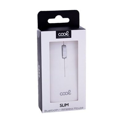 Cool | Rato Silencioso Sem Fios 2 em 1 (Bluetooth + Adaptador USB) COOL Slim Branco