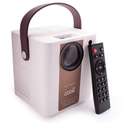 Cool | Projetor compacto Alto-falante integrado + HDMI/SD/USB + Espelho Wifi COOL Rainbow 3000 Lumens Branco