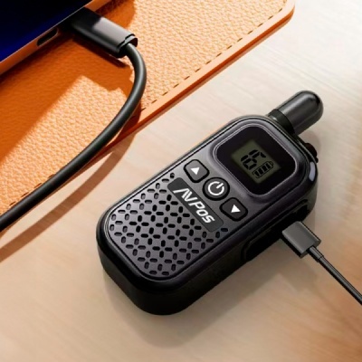 Walkie Talkie - 16 canais - 446 MHz - USB-C - Autonomia até 18h - AVPos AVP-COMM-X25