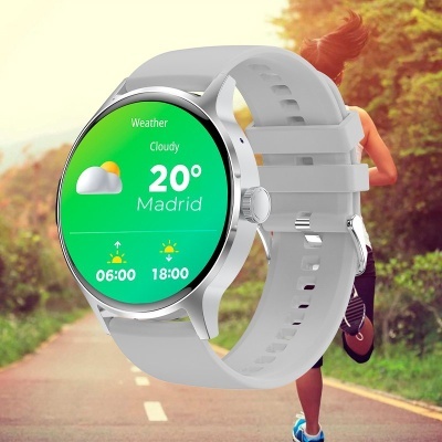 Smartwatch COOL Iris Silicone Cinza (AMOLED, Chamadas, Esporte, Saúde)
