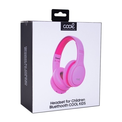 Cool | Auscultadores Estéreo Bluetooth Infantis Kids Rosa (Volume Máximo Limitado)