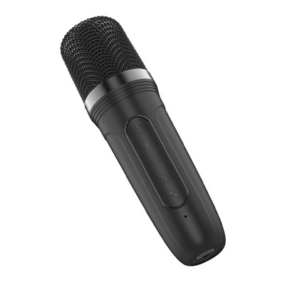 Cool |Coluna de música universal Bluetooth 6W COOL Mini Karaoke + Microfone Preto