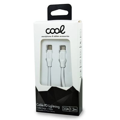 Cool | Cabo USB Compatível COOL Universal TYPE-C para Lightning (1,2 metros) Branco