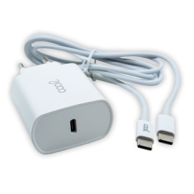 Cool | Carregador Red COOL Entrada TIPO-C PD + Cable Tipo C 1,2 metros (20W)