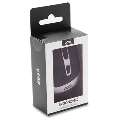 Cool | Rato Silencioso Sem Fios Ergonómico Preto-Prata