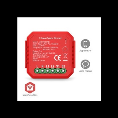 Módulo integrado SmartLife Dimmer duplo Triac | Zigbee 3.0 | 2x100 W | Ligação por terminal | Aplicação disponível para: Android™ / IOS