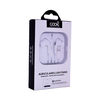 Cool | Fones de ouvido estéreo COOL brancos com microfone para iPhone - Borracha IN-EAR