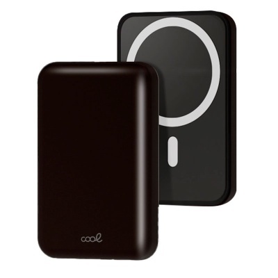 Cool |  Bateria Externa Universal MAGNÉTICA Power Bank Qi 5000 mAh COOL Preto Cool |  Bateria Externa Universal MAGNÉTICA Power Bank Qi 5000 mAh COOL Preto