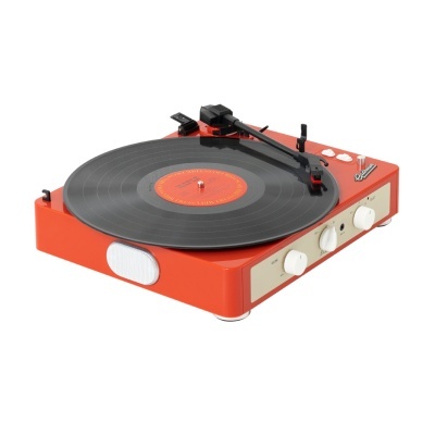 Gira-Discos Brad Retro MKII Tangerine – Design Vintage, Som Autêntico