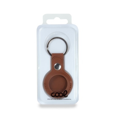 Cool | Chaveiro COOL Protetor em Couro Compatível com AirTag Castanho