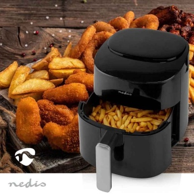 Air Fryer Nedis - Fritadeira de ar quente - 4,2 l | Temporizador: 240 min | Número de programas predefinidos: 8 | Digital