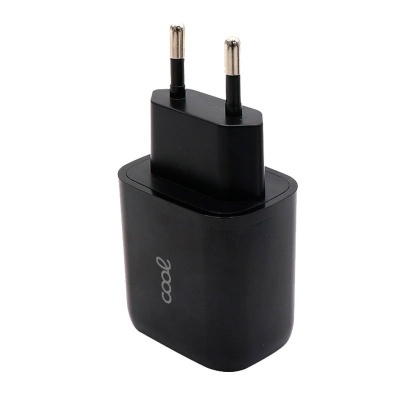 Cool | Carregador rápido universal (PD) Dual Type-C/USB COOL Network Charger (20 W) Preto