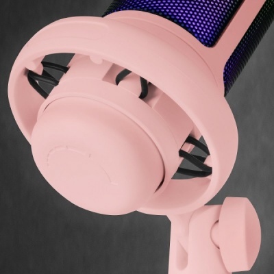 Microfone Rosa de estúdio Mars Gaming ARGB MMIC-SE - ADC 196kHz 24 bit - Condensador cardioide - Monitorização sem latência - Iluminação ARGB - Controlos tácteis