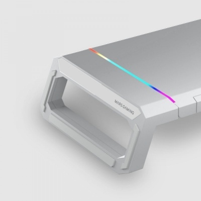 Suporte para monitor Mars Gaming MGS-ONE - Iluminação CHROMA RGB - Tamanho ajustável