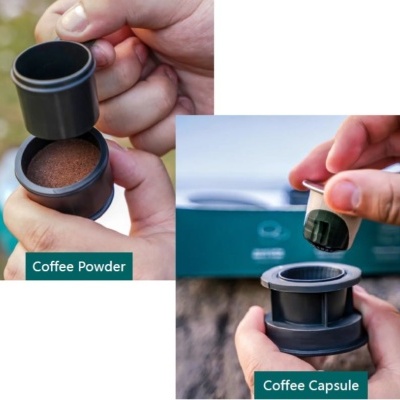 Máquina de café expresso portátil OutIn - verde floresta Máquina de café expresso portátil OutIn - verde floresta