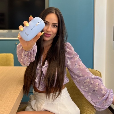 Cool | Rato Silencioso Sem Fios 2 em 1 (Bluetooth + Adaptador USB) COOL Slim Azul