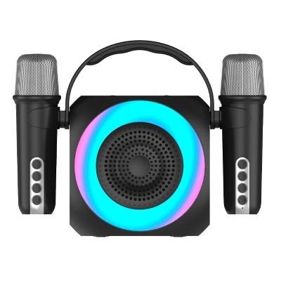 Coluna musical Bluetooth universal 6W COOL Mini Karaokê Party + 2 Microfones Preto Coluna musical Bluetooth universal 6W COOL Mini Karaokê Party + 2 Microfones Preto