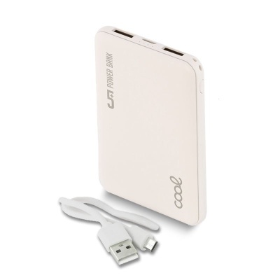 Cool | Bateria Externa Power Bank 5000 mAh COOL Leather Branco